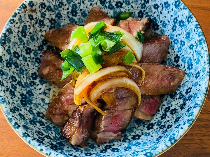 Easy Way Prepare Recipe Japanese Steak Rice Bowl that is Perfect, So Delicious}
