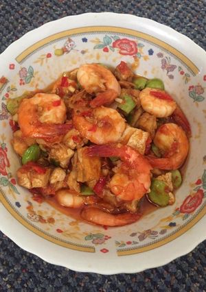 Foto resep Udang Tahu Pete Pedas