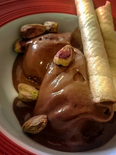 Una foto de Helado de chocolate
