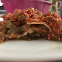Una foto de Pastel de berenjena