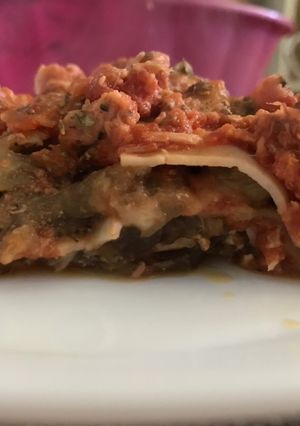 Una foto de Pastel de berenjena