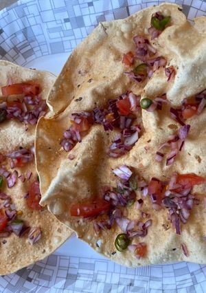A picture of Masala Papadum 😋.