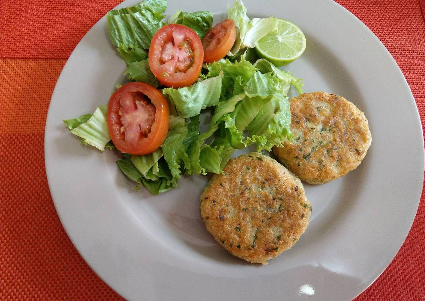 Tortitas de papa, amaranto y atún