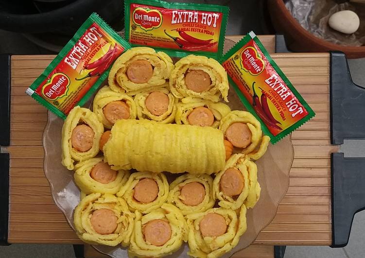 250. Soes gulung sosis