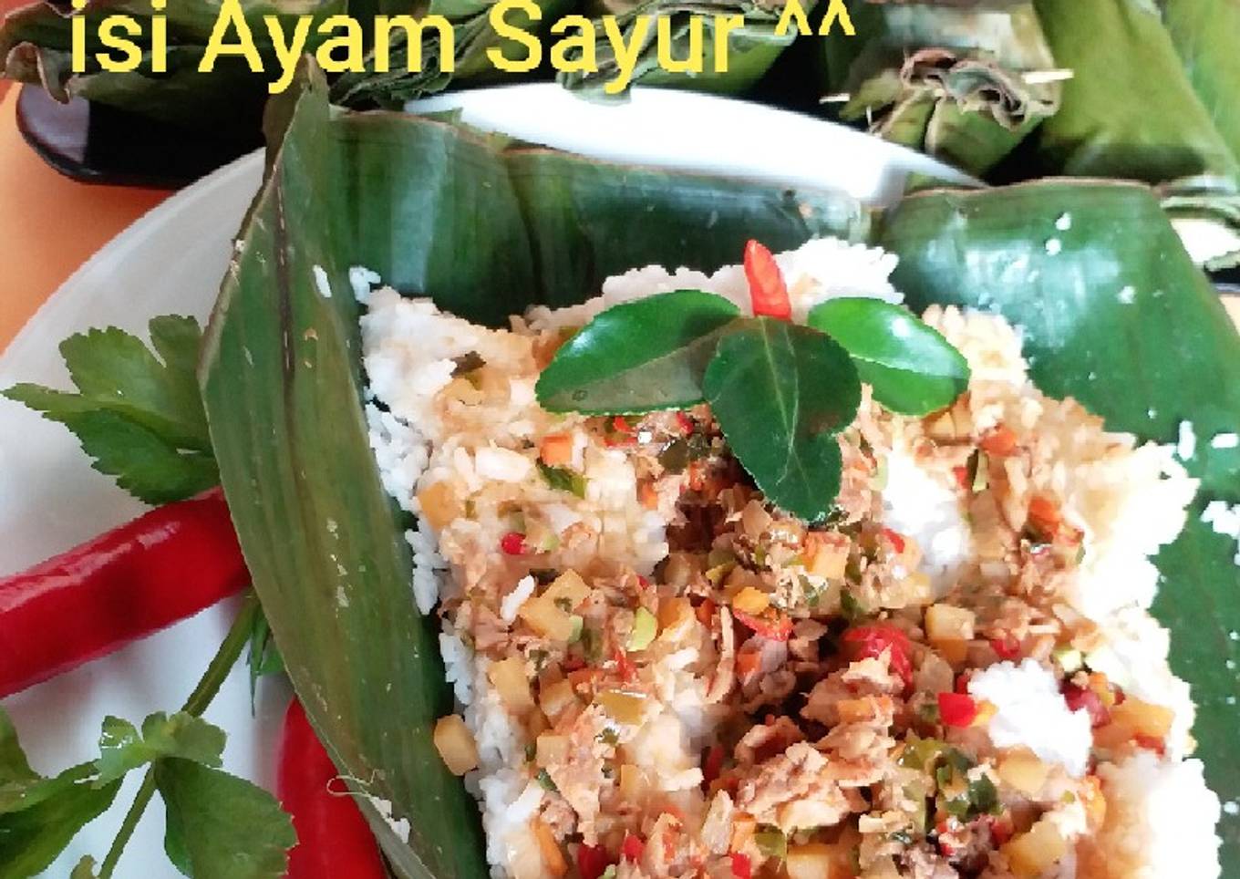 "Nasi Panggang isi Ayam Sayur"
