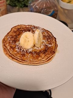 Una foto de Tortitas con plátano y coco para la abuelita