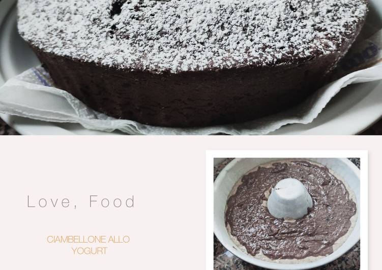 Ciambellone allo yogurt di fragole, gocce di cioccolato ❤️