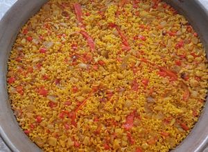 Una foto de Arroz con bacalao
