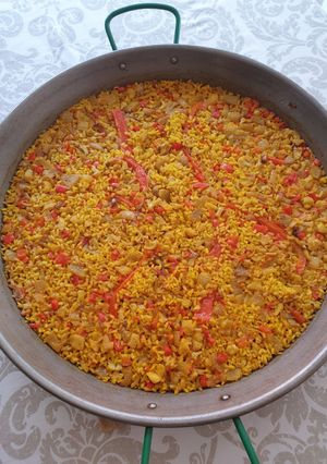 Una foto de Arroz con bacalao