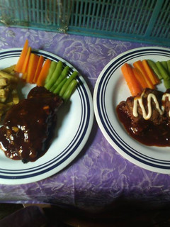 Foto resep Homemade sirloin beef steak with french fries dan crispy beef steak with mayonese and mashed potato