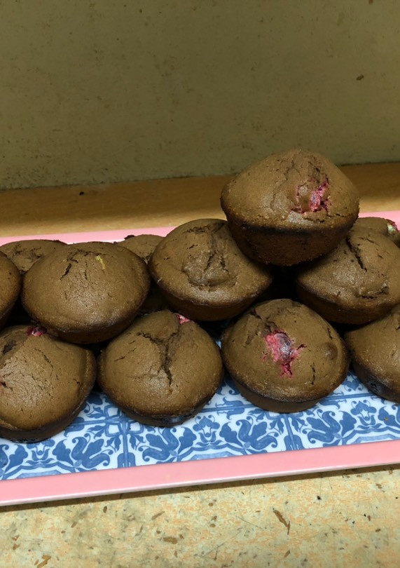 Una foto de Quequitos de chocolate con chubis