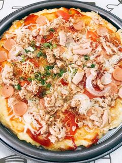 Hình của món Pizza cơm nguội.