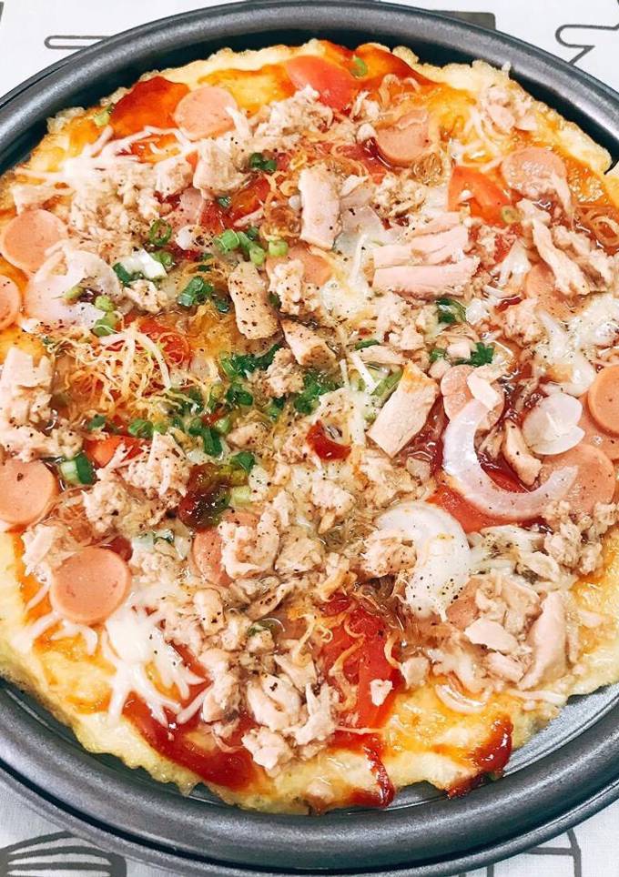 Hình của món Pizza cơm nguội.