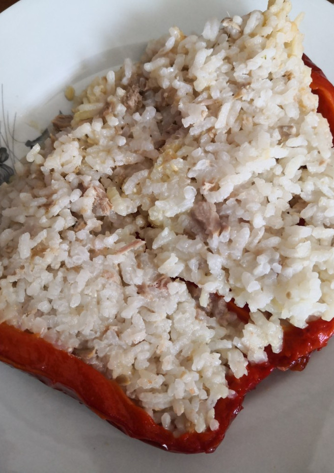 Una foto de Pimiento relleno asado