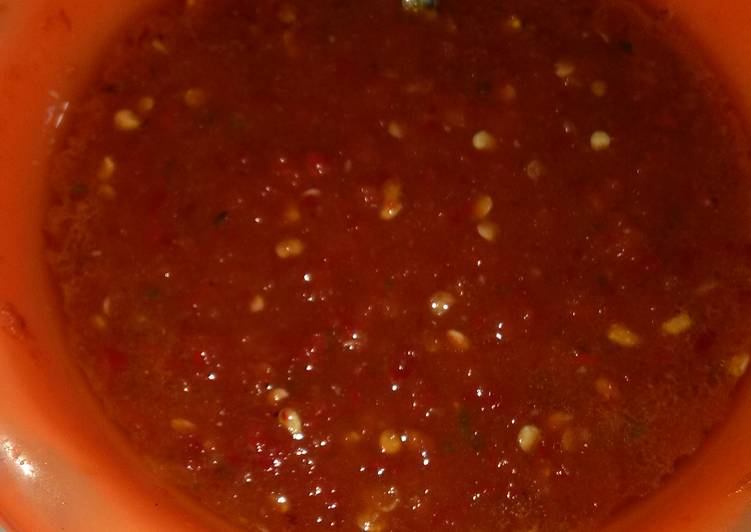 Resep: Sambel tomat mentah khas palembang yang Enak
