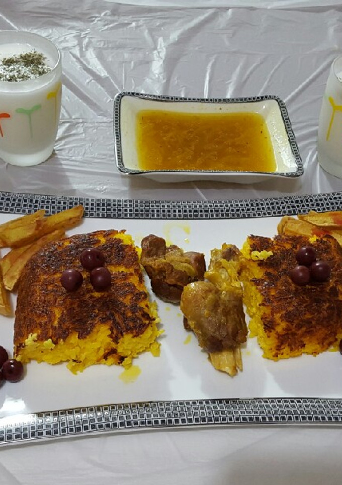 عکسی از دستور ته چین و ماهیچه :)
