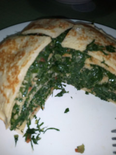 A picture of Sukumawiki Stuffed Pancakes.