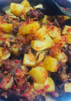 Foto resep Sambal kentang jantung ayam