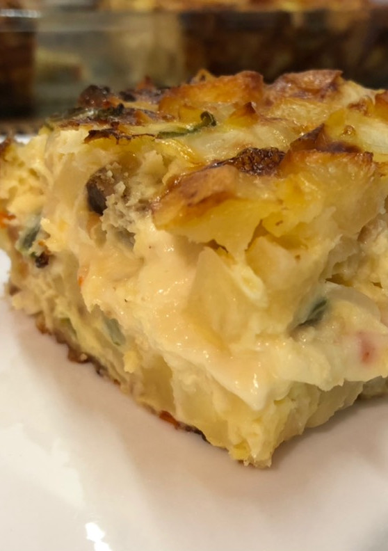 Una foto de Tortilla de papa al horno rellena