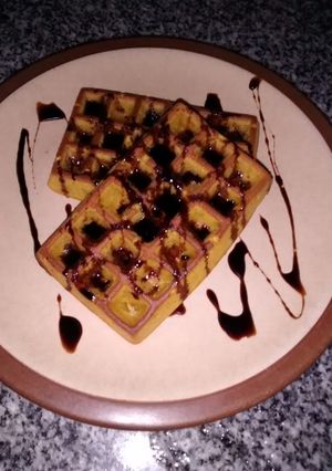 Una foto de Wafles de zanahoria