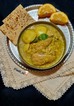 عکسی از دستور فروجاو (آبگوشت محلی)🌸