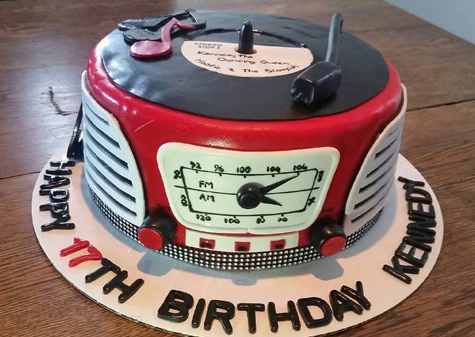 Recording Music Player theme  cake 
