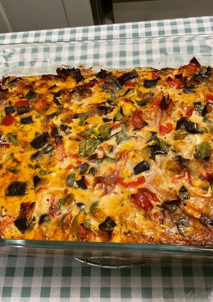 Une photo de Flan de Légumes Confits et Jambon Blanc