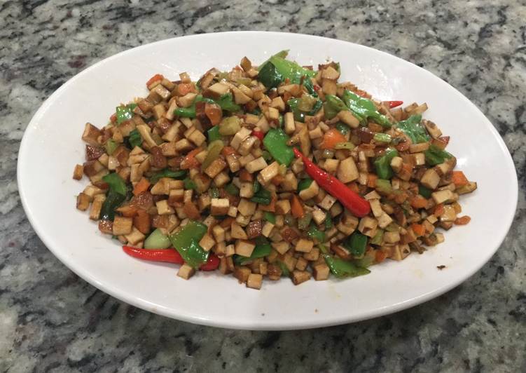 豆腐干丁,hard tofu cube
