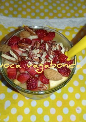 Foto di Macedonia Frutta fresca Noci Mandorle e Cioccolato Fondente