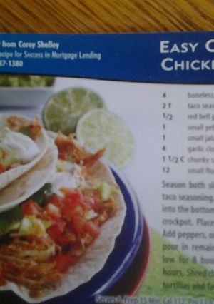 A picture of Crockpot chicken tacos.
