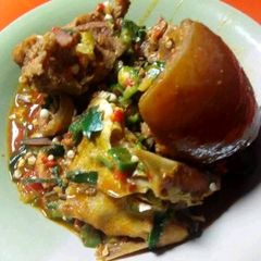 A picture of Okro soup.