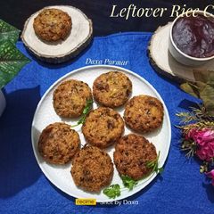 Leftover Rice Cutlet / patties A picture of Leftover Rice Cutlet / patties.