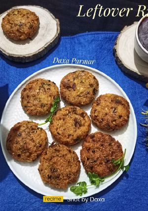 A picture of Leftover Rice Cutlet / patties.