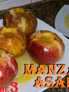 Una foto de Manzanas asadas al horno