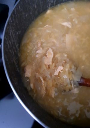Une photo de Potage poulet oignon