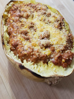A picture of Easy philly spaghetti squash.