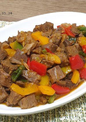 Foto resep Daging Sapi Tumis Paprika