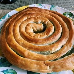 A picture of Spanakopita! A very very good spinach pie!.