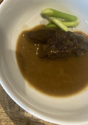 A picture of Beef cheeks in Red wine sauce.