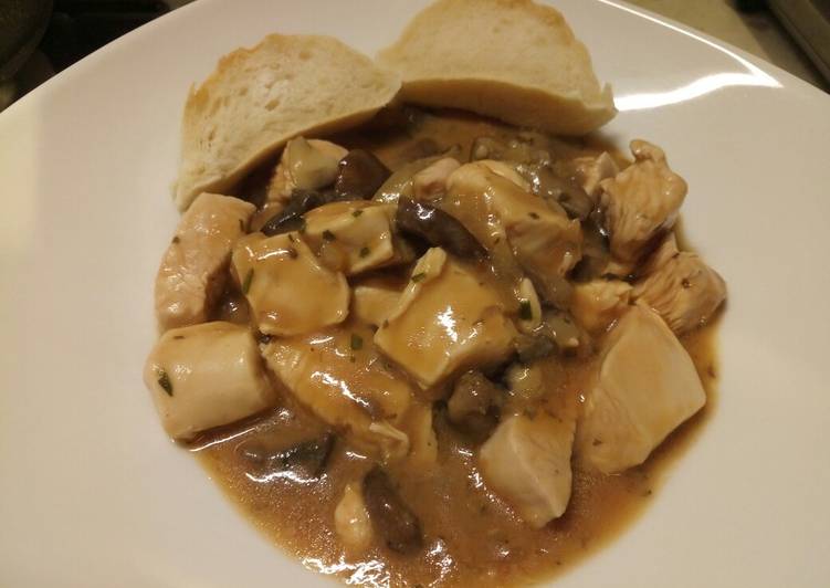 Step-by-Step Guide to Prepare Super Quick Homemade Chicken in a mushroom and tarragon sauce