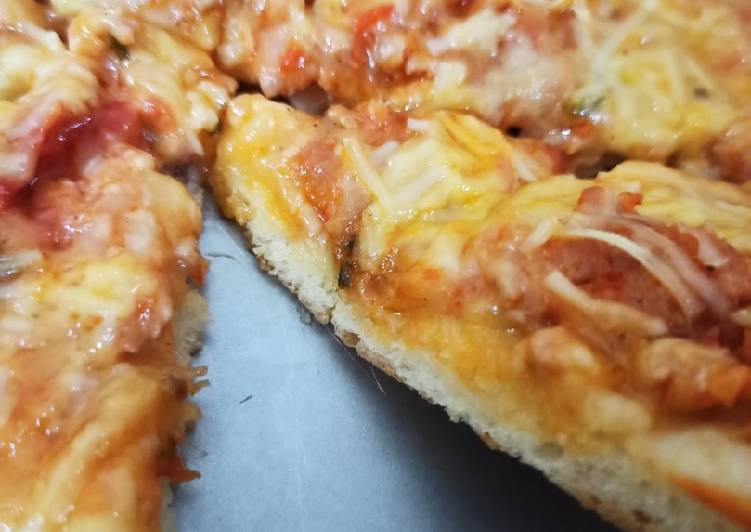 Resep Pizza dengan saus homemade No MSG, Lezat Sekali