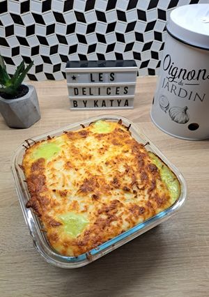 Une photo de Gratin de pomme de terre/épinard