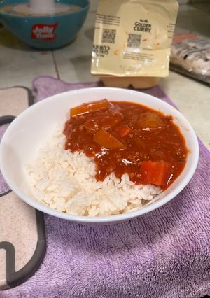 Foto resep Kari Jepang Kentang Wortel Daging Giling dengan Nasi Putih