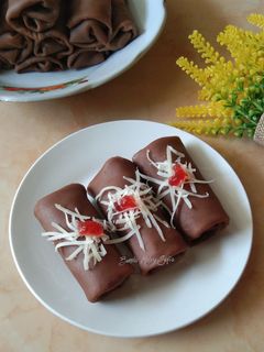 Foto resep Dadar Gulung Coklat Isi Pisang