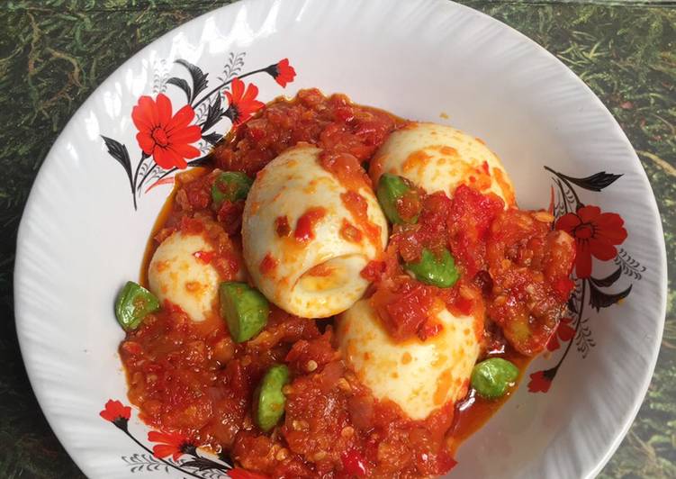 Resep Sambal Telur (Balado) >>Sambal Lontong Sayur oleh Resti Nsh - Cookpad