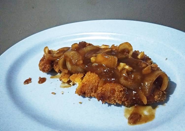 Resep Chicken Katsu Crispy (with saus teriyaki) Anti Gagal