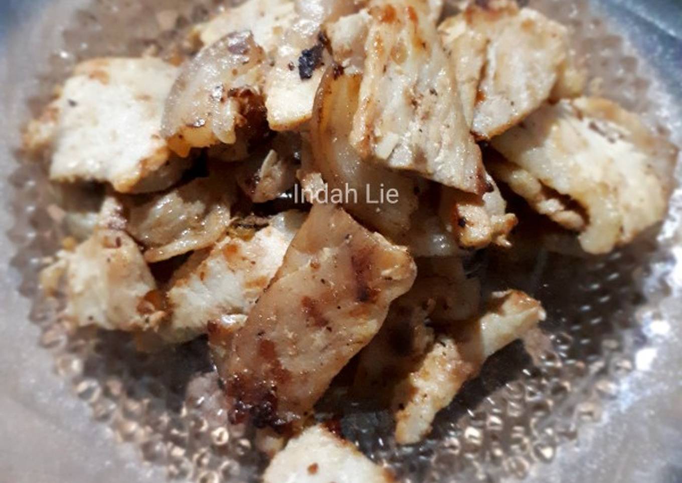 Grill pork with happy call