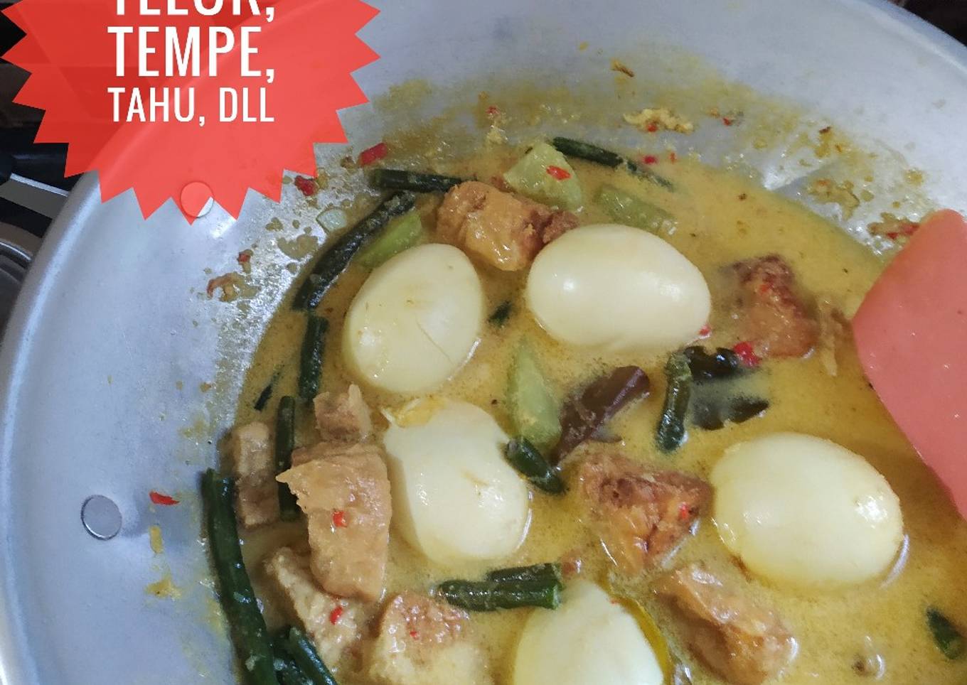 Sayur Lodeh Telur, Tempe, Tahu, dll