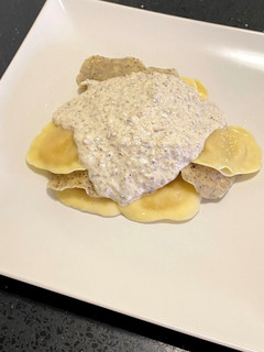 Una foto de Pasta con Salsa de Champiñones