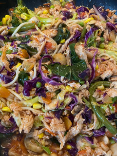 A picture of Chicken Julian stir fry : Veg meal.